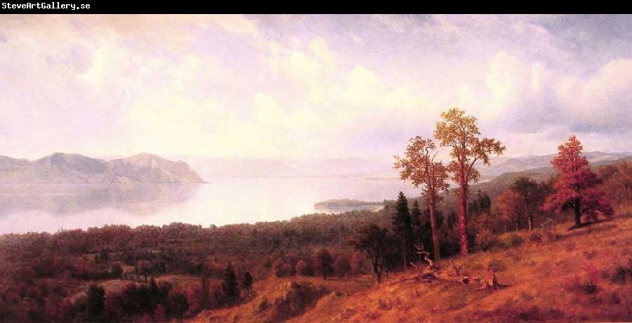 Albert Bierstadt View of the Hudson Looking Across the Tappan Zee-Towards Hook Mountain